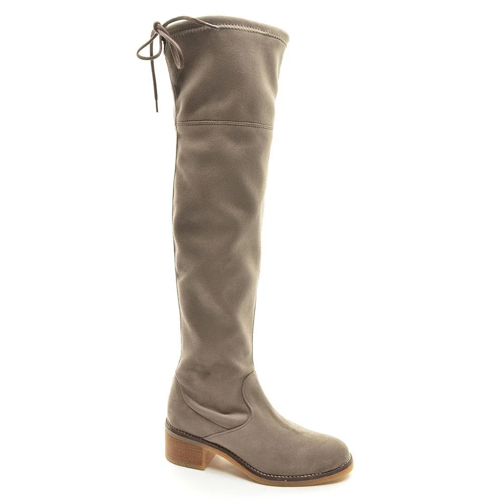 Eric Michael Alessandra Gray Over The Knee Boots 37 New